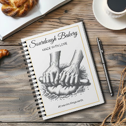 Carnet Fournisseur de pain au levain fait main rétro vint