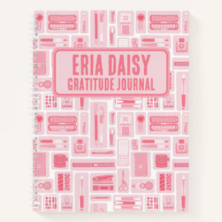 Carnet Fournitures d'art mignonne Motif Monogramme rose