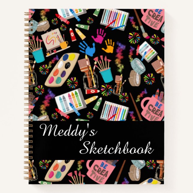 Carnet Fournitures d'art tendance Design pour artistes (Devant)