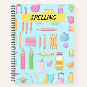 CARNET FOURNITURES SCOLAIRES DE COULEURS PASTELLES ATTRAY