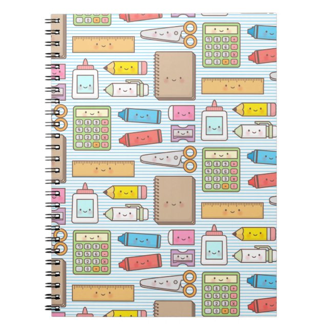 Carnet Fournitures Scolaires Kawaii pour Filles (Devant)