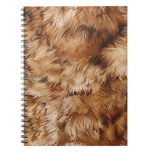 Carnet Fourrure Brown Abstraite (Devant)