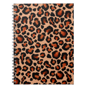 Carnet Fourrure de léopard, aquarelle, arrière - plan san