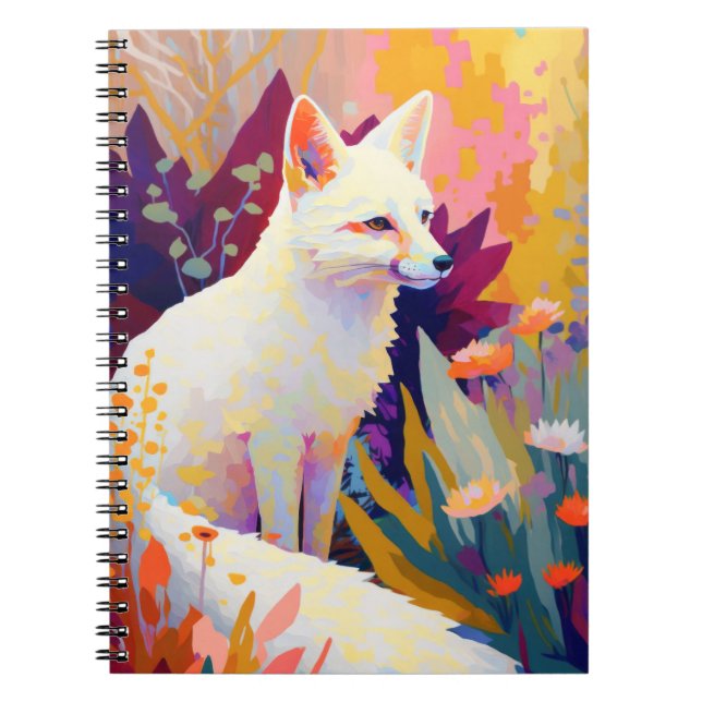Carnet Fox Animal Portrait Peinture Faune Art Extérieur (Devant)