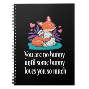 Carnet Fox Et Bunny Couple Aimez La Paix Amis