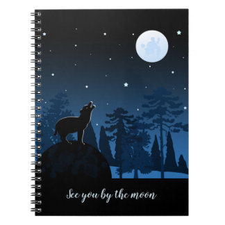 Carnet Fox Et Pleine lune À Minuit