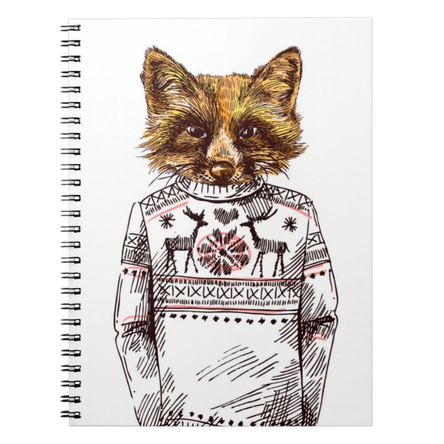 Carnet Fox habillé rusé (Devant)