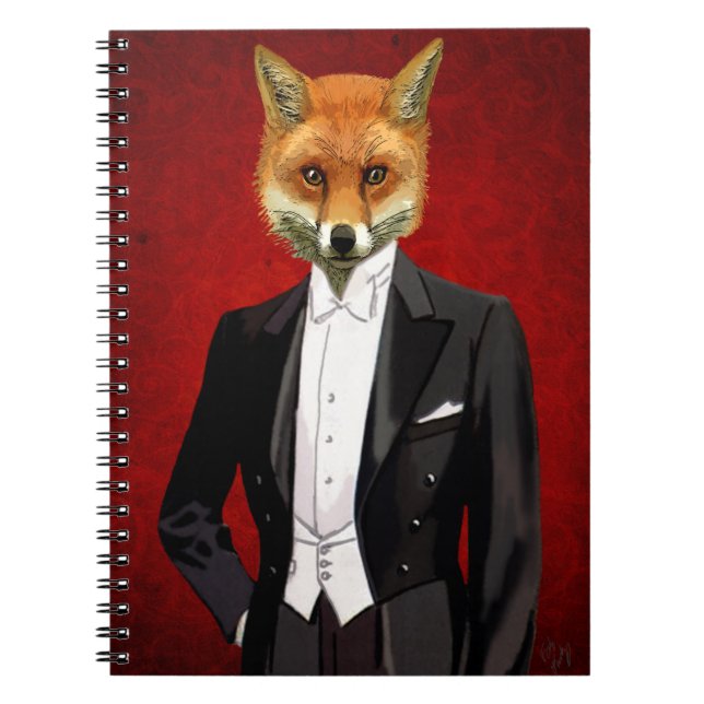 Carnet Fox In Evening Suit, Portrait (Devant)