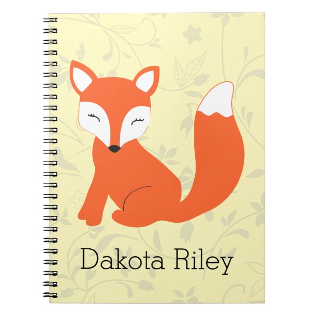 Carnet Fox mignon de bébé de région boisée (Devant)