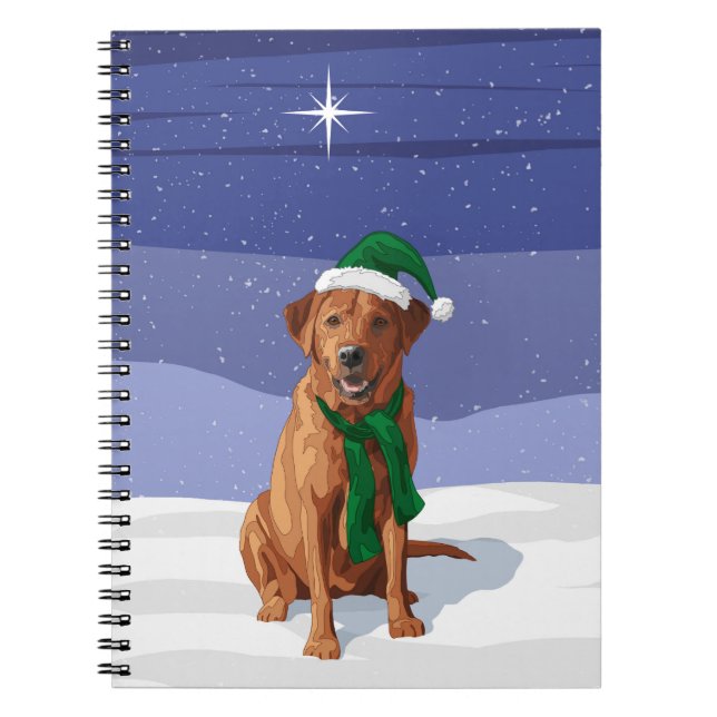 Carnet Fox Red Labrador Retriever Chien de Noël (Devant)