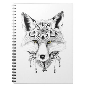 Carnet Fox Wild Animal Nature Illustration Art tatouage
