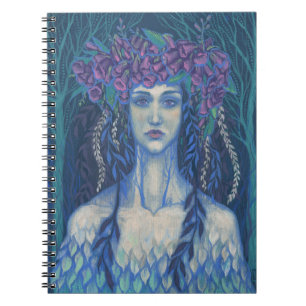 Carnet Foxgloves dryad belle fille surréaliste imaginaire