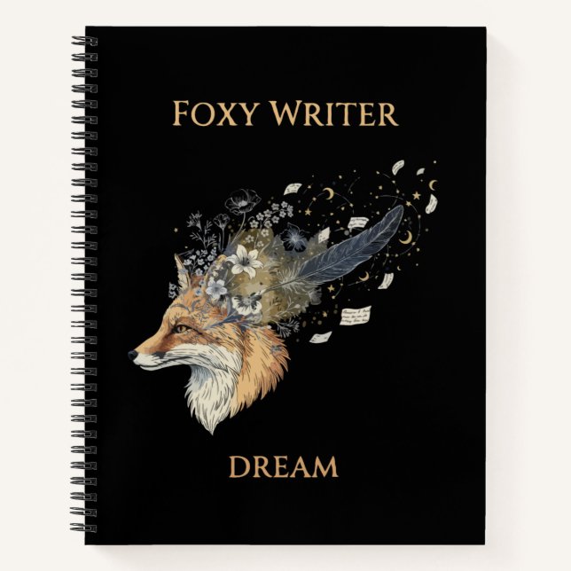 Carnet Foxy Writer Celestial Dream | Whimsical Fox & Quil (Devant)