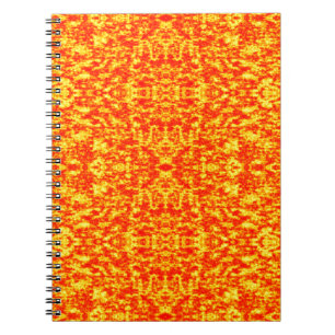 Carnet Fractage Abstrait En Rouge Et Orange
