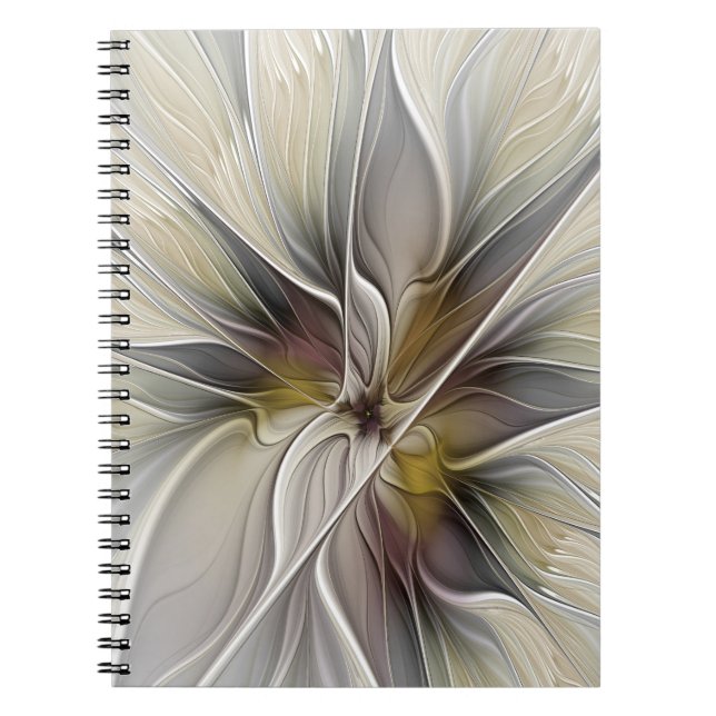 Carnet Fractale florale, Fleur Imaginaire aux couleurs de (Devant)