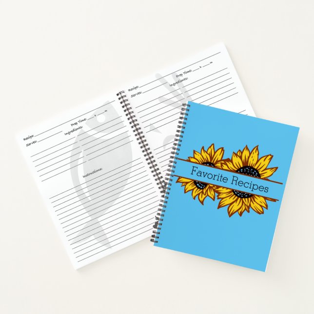 Carnet Fractionner les recettes favorites du tournesol (Intérieur)