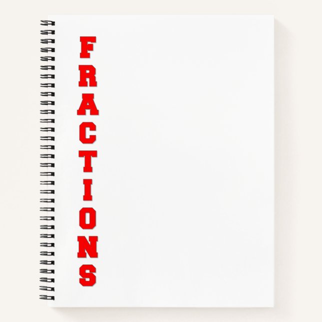 Carnet Fractions (Devant)