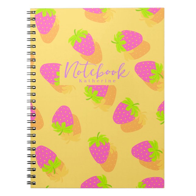 Carnet Fraise jaune (Devant)