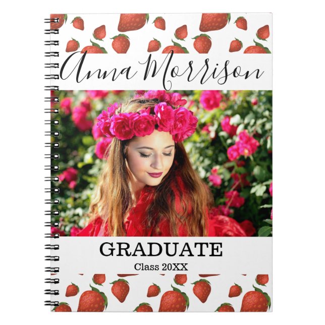 Carnet Fraise Red Garden Gradué (Devant)