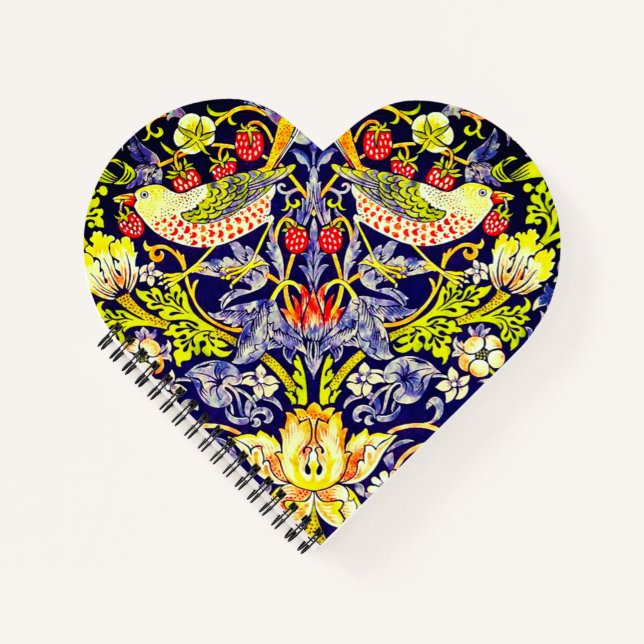 Carnet Fraise Thief Oiseaux William Morris (Devant)