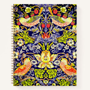 Carnet Fraise Thief Oiseaux William Morris