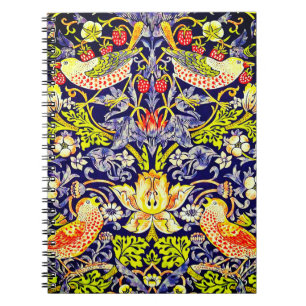 Carnet Fraise Thief Oiseaux William Morris