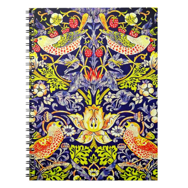 Carnet Fraise Thief Oiseaux William Morris (Devant)