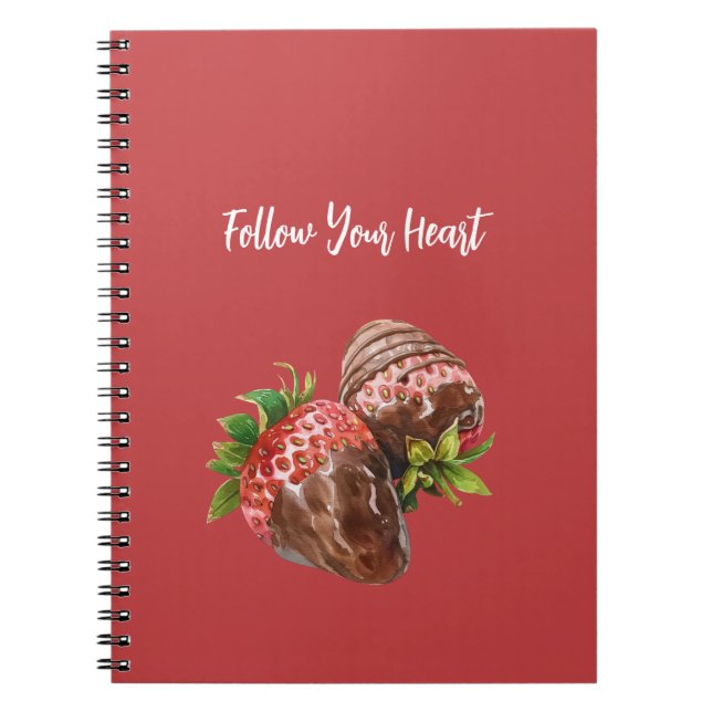 Carnet Fraises enrobées de chocolat   (Devant)