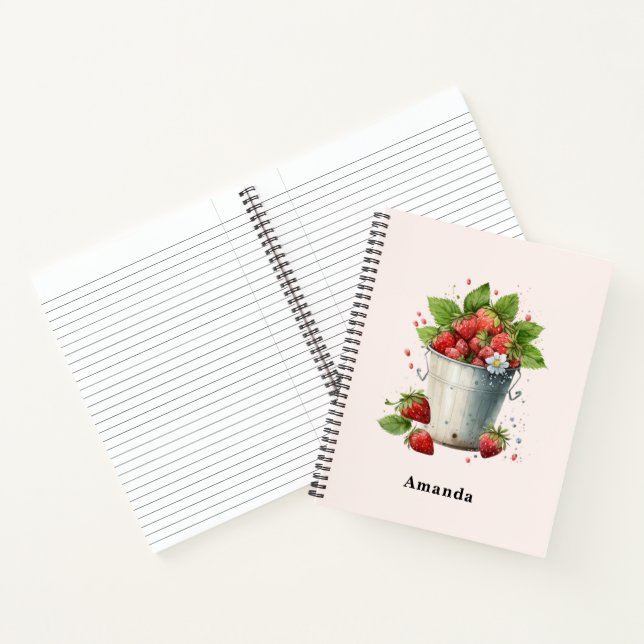 Carnet Fraises fraîches cuites dans un seau (Intérieur)