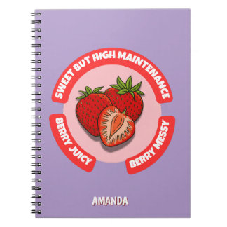 Carnet Fraises juteuses sucrées design de fruits d'été