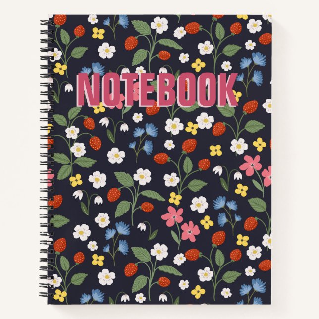 Carnet Framboise à motifs (Devant)