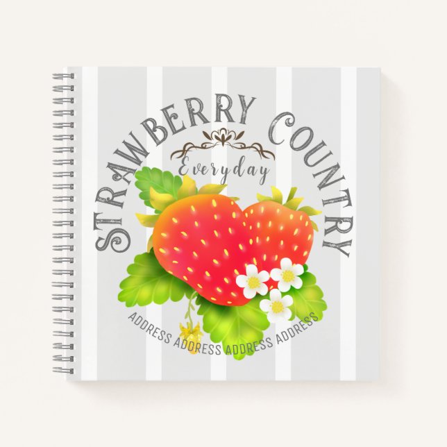 Carnet Framboise Gris Blanc Gris Design. (Devant)