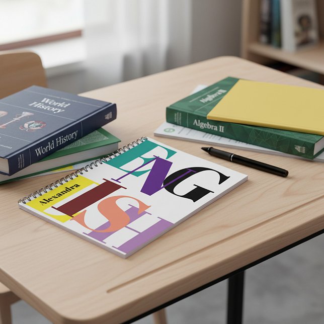 Carnet "FRANÇAIS" coloré personnalisé (Créateur téléchargé)