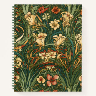 Carnet français, Style Nouveau, fleur sauvage, floral, na