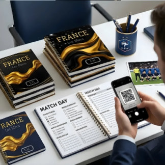 Carnet France Global Stage Supporter Reliure rigide Souve