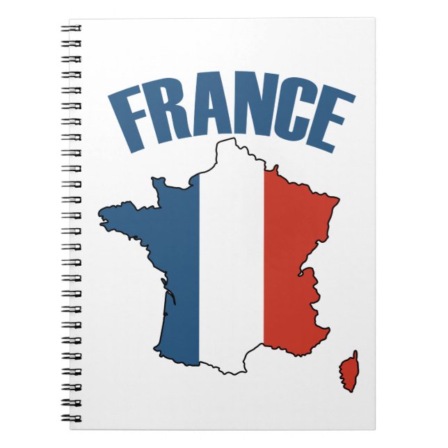 Carnet France Map - French Flag (Devant)