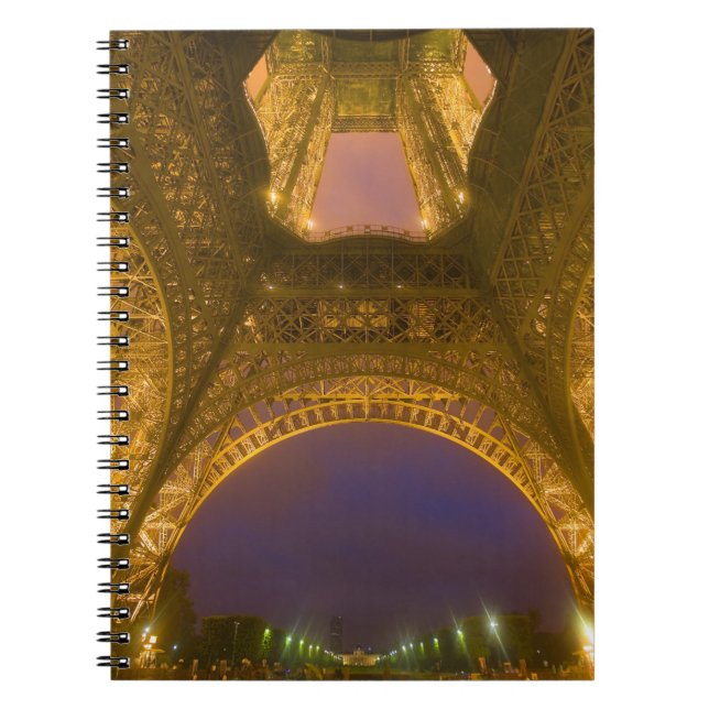 Carnet France, Paris. Tour Eiffel illuminée à 2 (Devant)