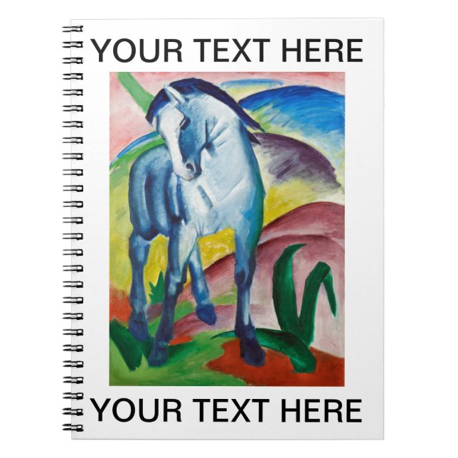 Carnet Franz Marc Célèbre peinture Cheval Bleu Personnali (Devant)