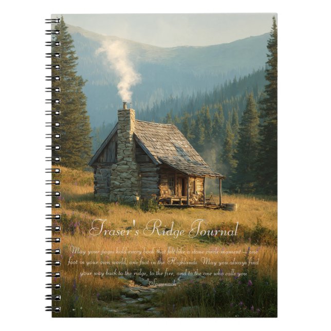 Carnet Fraser's Ridge Cabin Sassenach (Devant)