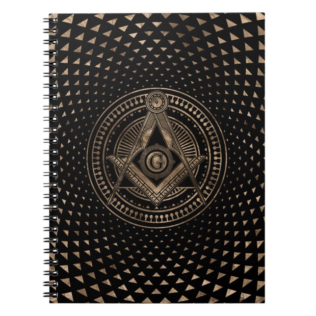 Carnet Freemasonry symbol Square and Compasses (Devant)