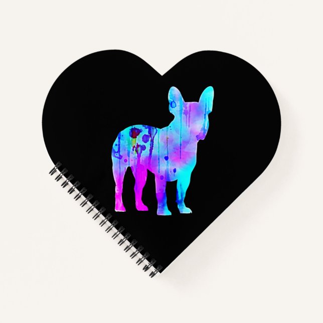 Carnet Frenchie Gift | Dessin coloré French Bulldog (Devant)