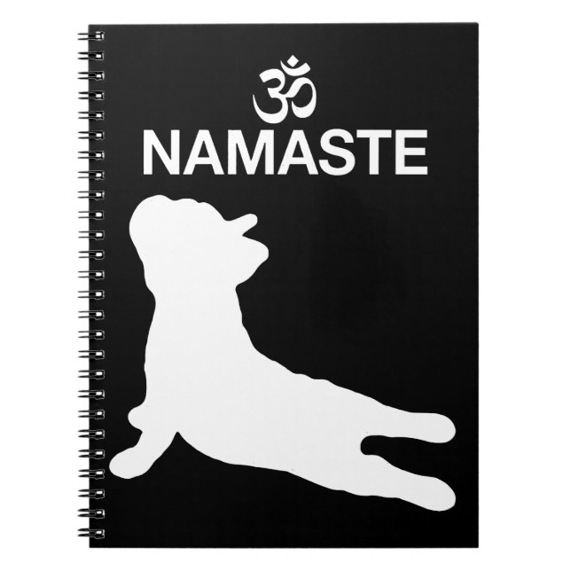 Carnet Frenchie Gift | Namaste French Bulldog Cadeau (Devant)