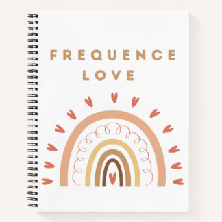 Carnet Frequence Love avec arc-en-ciel 