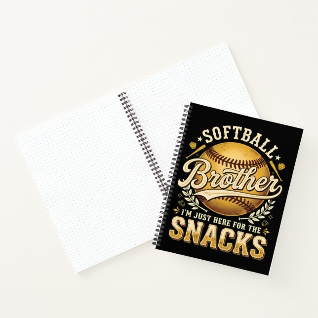 Carnet Frère de softball drôle Snacks Sports (Intérieur)
