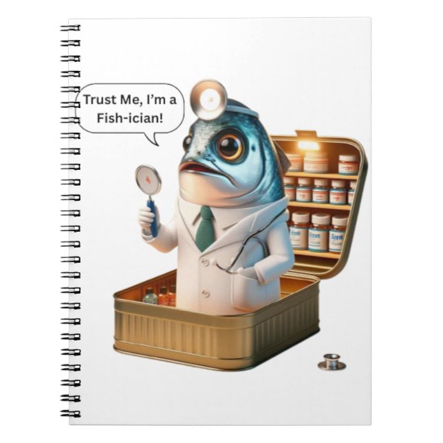 Carnet  Fresh Sardine Doctor Fish-ician Cartoon Art (Devant)