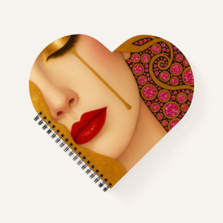 Carnet Freya's heartache golden tears in pink motif