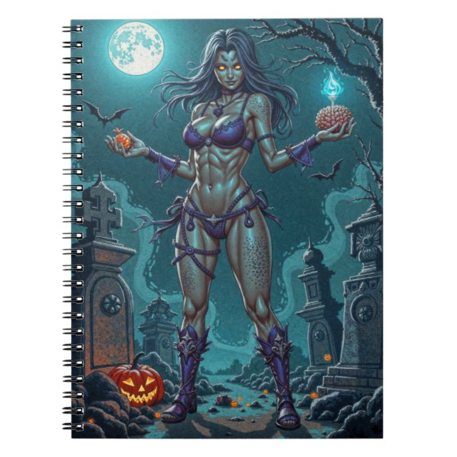Carnet Friandise d'Halloween ou petite amie zombie avec d (Devant)