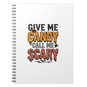 Carnet Friandises d'Halloween Donnez-moi des bonbons Appe