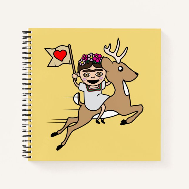 Carnet Frida Kahlo | FridaMoji - Reindeer (Devant)