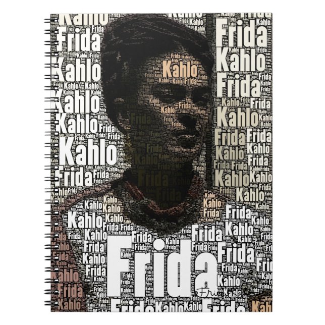 Carnet Frida Kahlo Lettering Portrait (Devant)